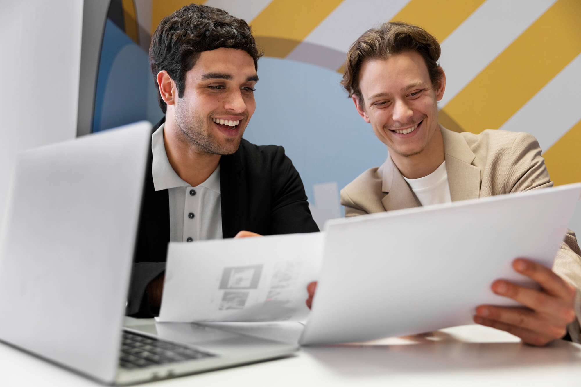 Team success celebration